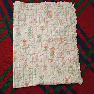 Vintage Patchwork Quilt with Ruffle Edges
